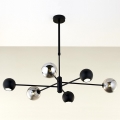 Jupiter 1974 - Viseći luster MOKA 3xGU10/10W/230V + 3xG9/10W/230V crna/sjajni krom