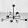 Jupiter 1975 - Viseći luster MOKA 4xGU10/10W/230V + 4xG9/10W/230V crna/sjajni krom