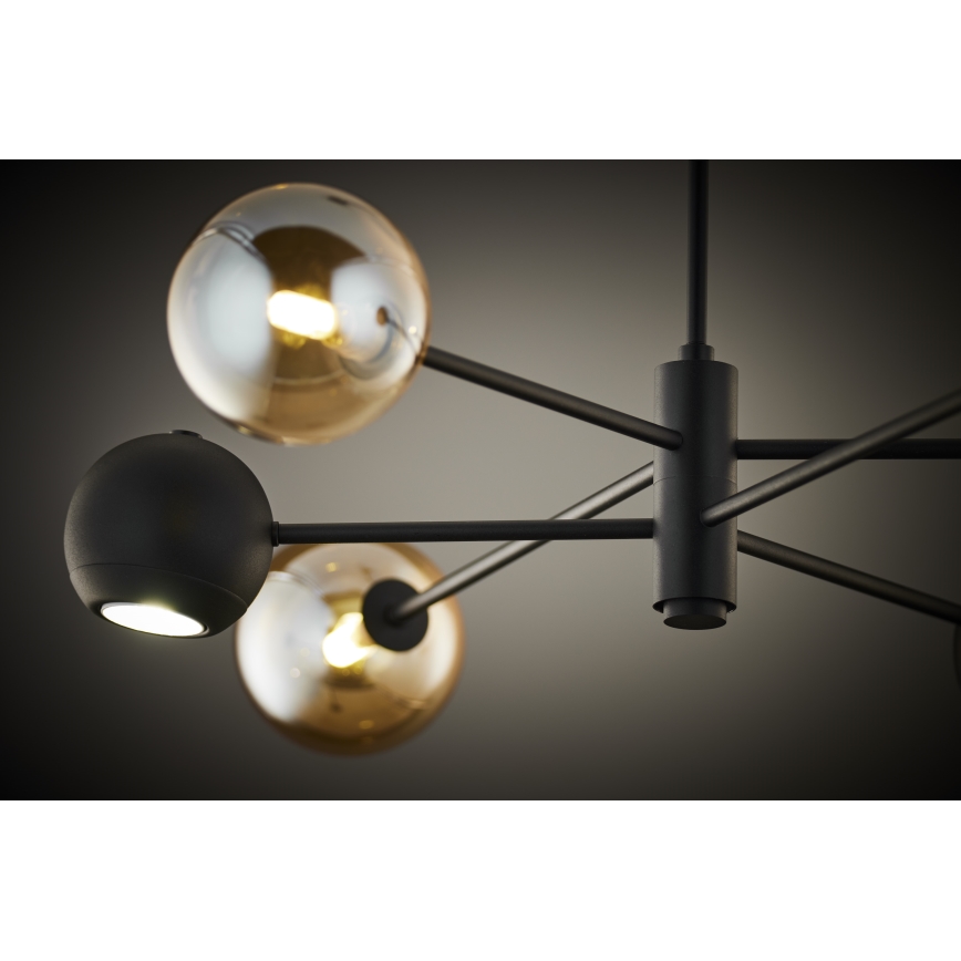 Jupiter 1993 - Viseći luster MOKA 3xGU10/10W/230V + 3xG9/10W/230V crna/bež