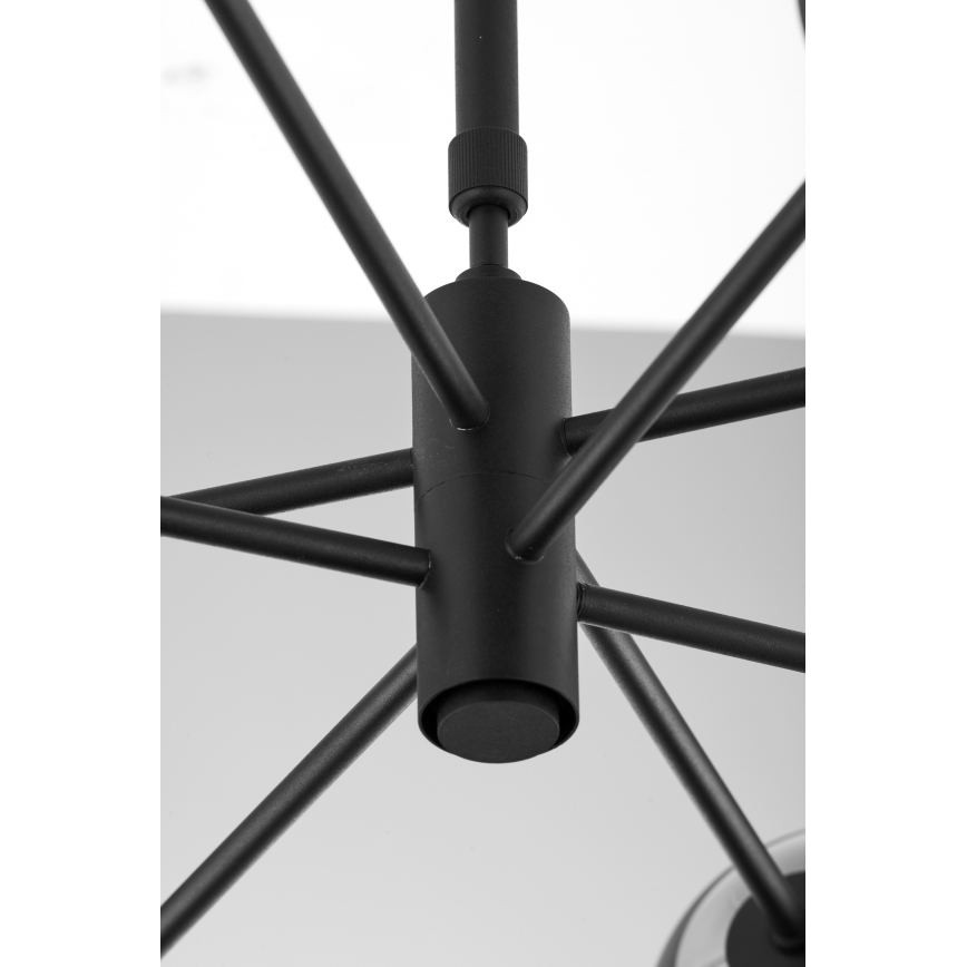 Jupiter 1996 - Viseći luster MOKA 4xGU10/10W/230V + 4xG9/10W/230V crna/prozirna
