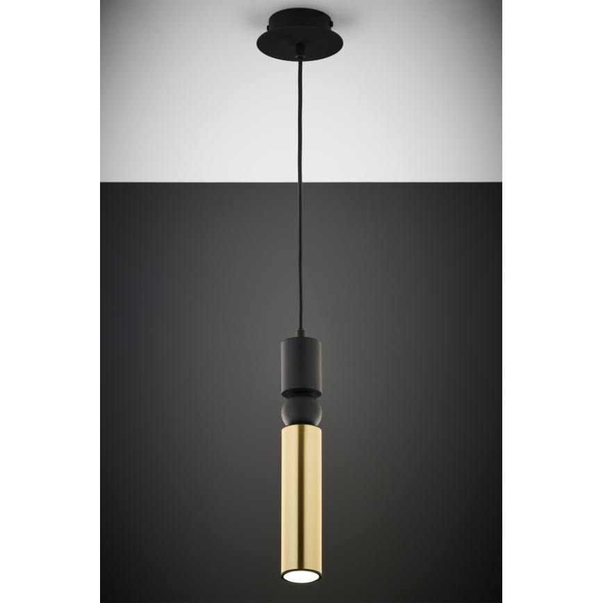 Jupiter 2006 - Luster na sajli ALAS 1xGU10/10W/230V zlatna/crna