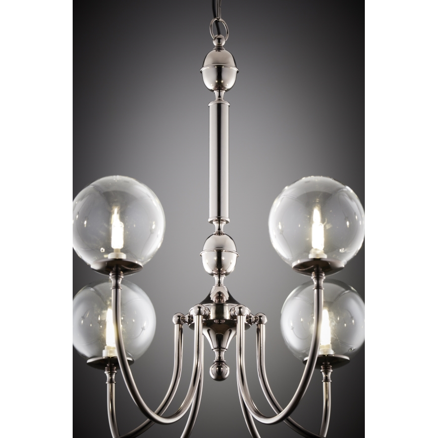 Jupiter 2022 - Luster na lancu BRILLANTE 6xG9/10W/230V sjajni krom