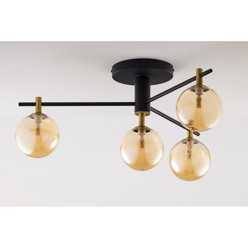 Jupiter 2031 - Nadgradni luster FIGARO 4xG9/10W/230V crna/zlatna/bež
