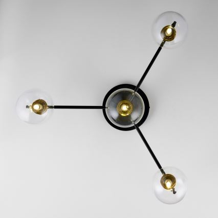Jupiter 2034 - Nadgradni luster FIGARO 4xG9/10W/230V crna/zlatna/bež/prozirna