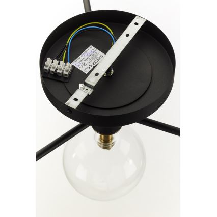 Jupiter 2034 - Nadgradni luster FIGARO 4xG9/10W/230V crna/zlatna/bež/prozirna
