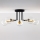 Jupiter 2040 - Viseći luster BURANO 5xG9/10W/230V crna/zlatna/prozirna