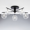 Jupiter 2046 - Nadgradni luster PRATO 5xG9/10W/230V crna/prozirna