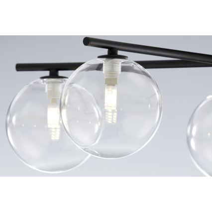 Jupiter 2046 - Nadgradni luster PRATO 5xG9/10W/230V crna/prozirna