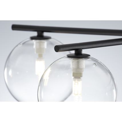 Jupiter 2046 - Nadgradni luster PRATO 5xG9/10W/230V crna/prozirna