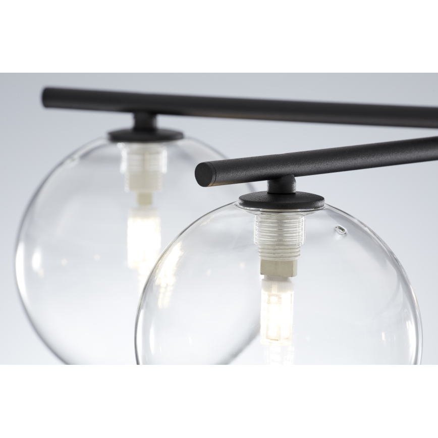 Jupiter 2046 - Nadgradni luster PRATO 5xG9/10W/230V crna/prozirna