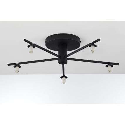 Jupiter 2046 - Nadgradni luster PRATO 5xG9/10W/230V crna/prozirna