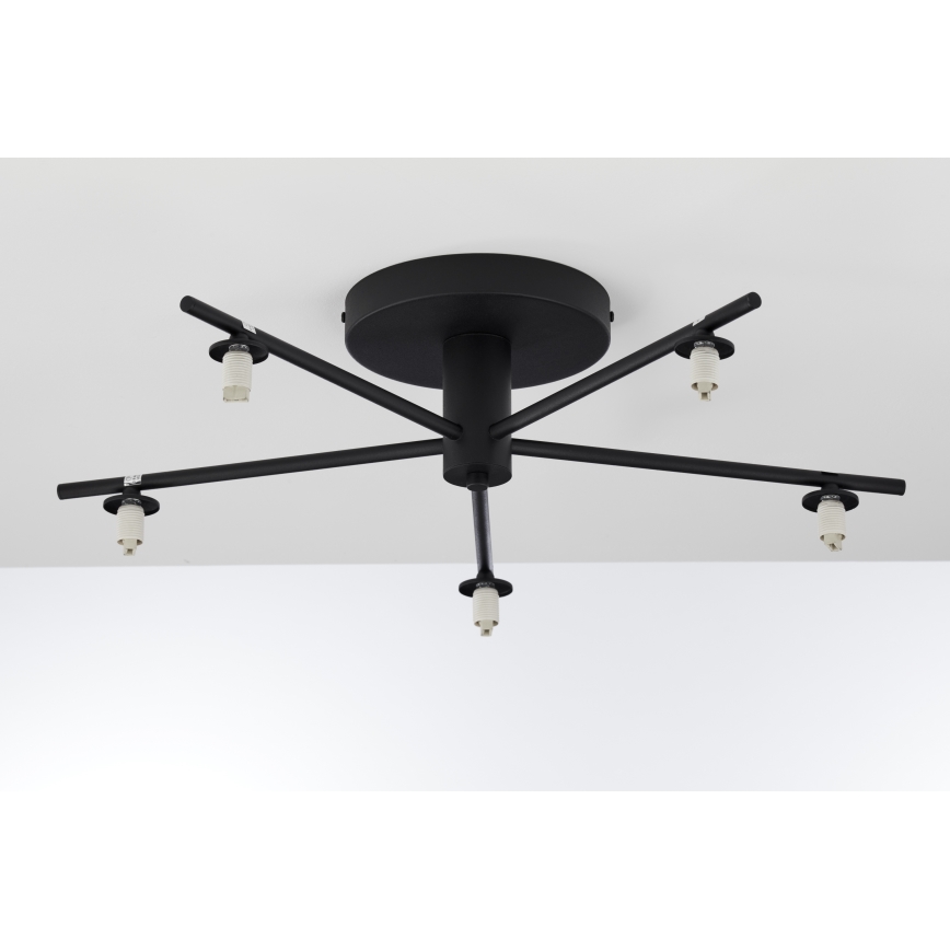 Jupiter 2046 - Nadgradni luster PRATO 5xG9/10W/230V crna/prozirna