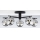 Jupiter 2048 - Nadzidni luster PRATO 5xG9/14W/230V crna/dimna siva