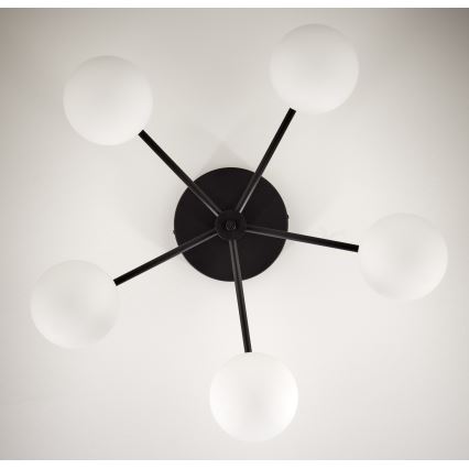 Jupiter 2049 - Stropni luster PRATO 5xG9/14W/230V crna/bijela