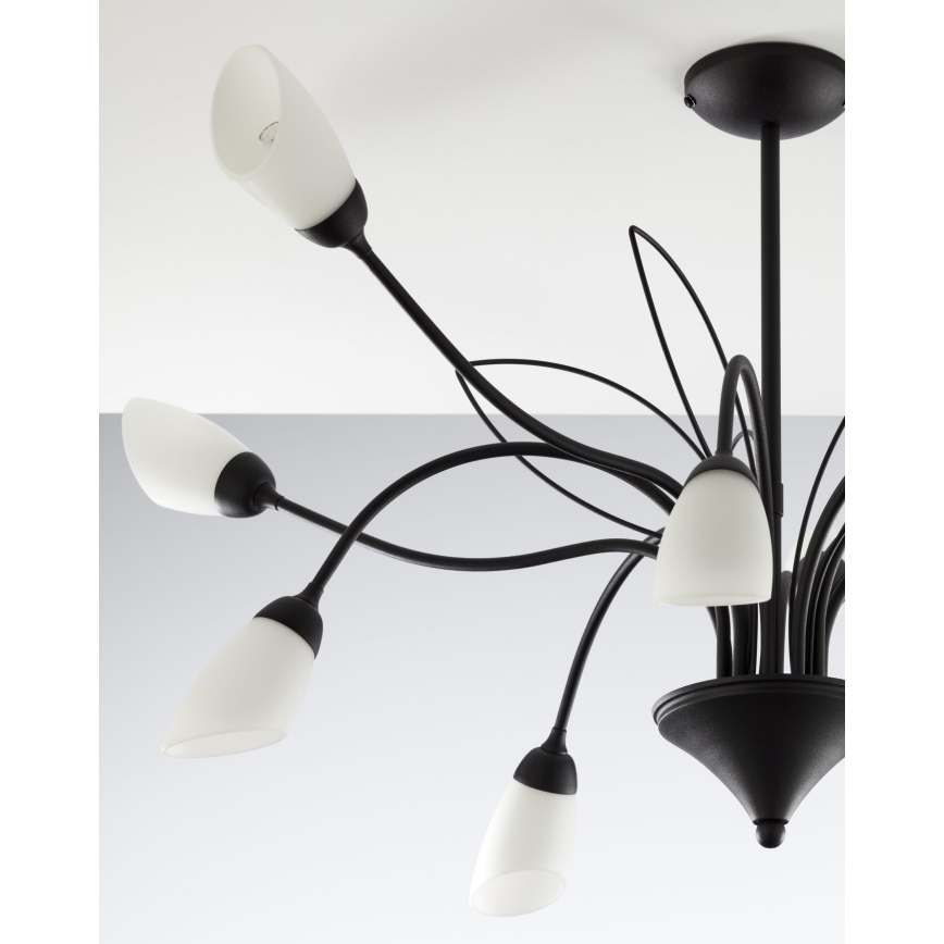 Jupiter 2056 - Luster na šipci GLORIOSA 10xG9/14W/230V crna