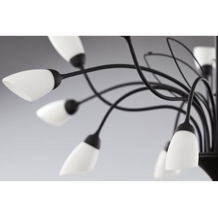 Jupiter 2057 - Luster na lancu GLORIOSA 15xG9/14W/230V crna