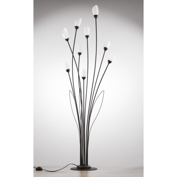 Jupiter 2058 - Podna svjetiljka GLORIOSA 9xG9/14W/230V crna