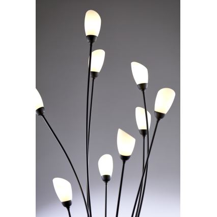 Jupiter 2058 - Podna svjetiljka GLORIOSA 9xG9/14W/230V crna