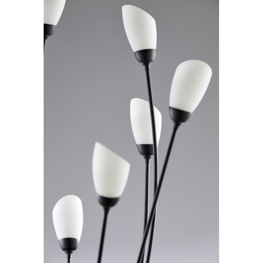 Jupiter 2058 - Podna svjetiljka GLORIOSA 9xG9/14W/230V crna