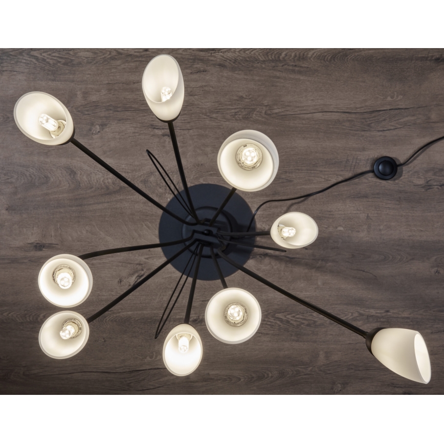 Jupiter 2058 - Podna svjetiljka GLORIOSA 9xG9/14W/230V crna