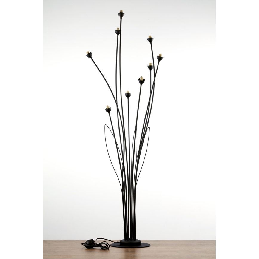 Jupiter 2058 - Podna svjetiljka GLORIOSA 9xG9/14W/230V crna