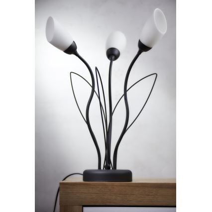 Jupiter 2065 - Stolna lampa GLORIOSA 3xG9/14W/230V crna