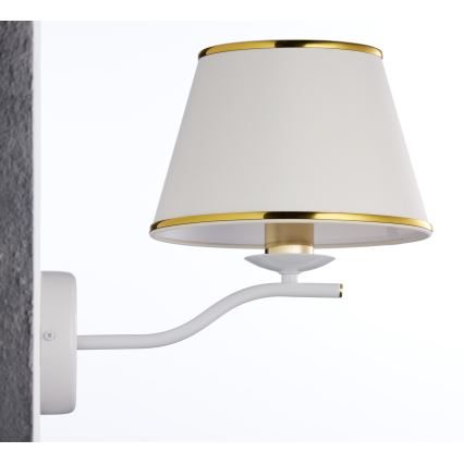 Jupiter 2086 - Zidna lampa SAMBA 1xE27/15W/230V bijela/zlatna