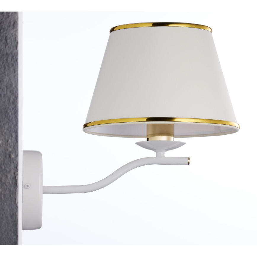 Jupiter 2086 - Zidna lampa SAMBA 1xE27/15W/230V bijela/zlatna