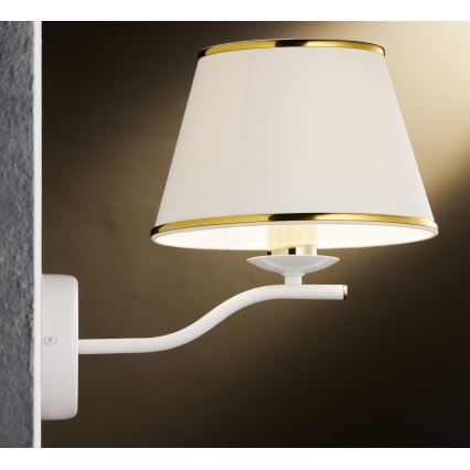 Jupiter 2086 - Zidna lampa SAMBA 1xE27/15W/230V bijela/zlatna