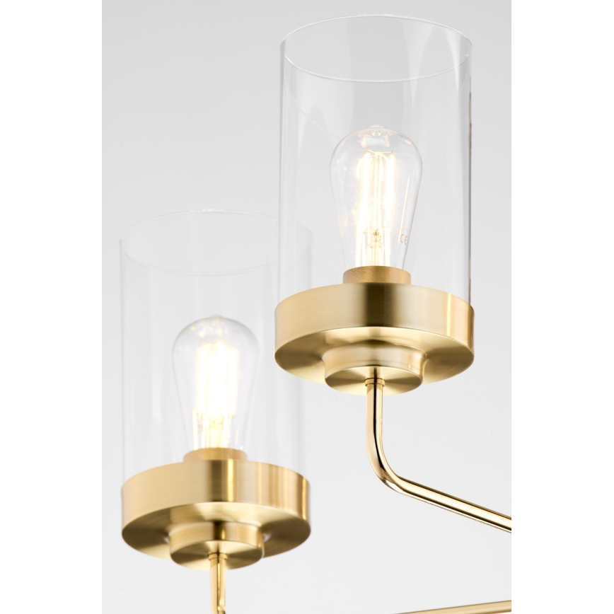 Jupiter 2087 - Luster na štapu RAMIREZ 3xE27/15W/230V zlatna/crna