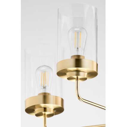 Jupiter 2087 - Luster na štapu RAMIREZ 3xE27/15W/230V zlatna/crna