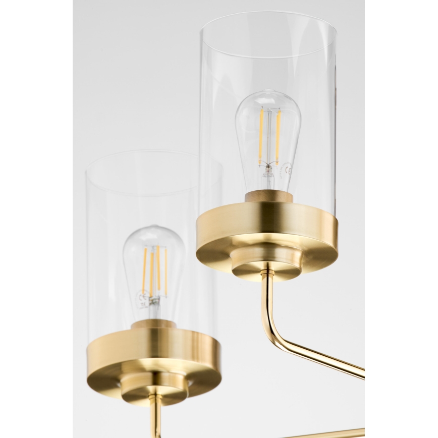 Jupiter 2087 - Luster na štapu RAMIREZ 3xE27/15W/230V zlatna/crna