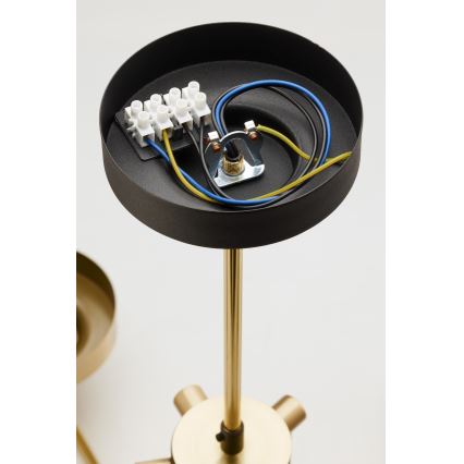 Jupiter 2087 - Luster na štapu RAMIREZ 3xE27/15W/230V zlatna/crna