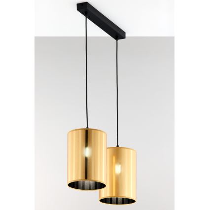 Jupiter 2091 - Luster na sajli CORTINA 2xE27/15W/230V zlatna/crna