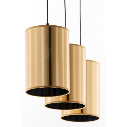 Jupiter 2092 - Viseći luster na sajli CORTINA 3xE27/15W/230V zlatna/crna