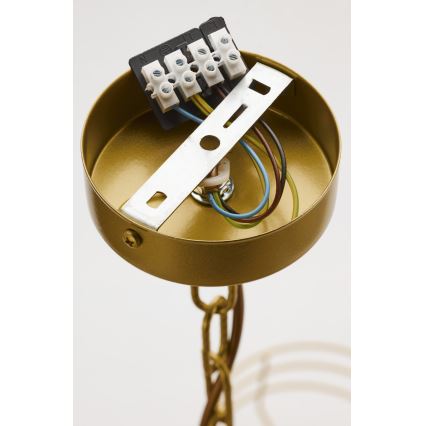 Jupiter 2095 - Luster na lancu ARTHUR 6xE27/15W/230V plava/zlatna