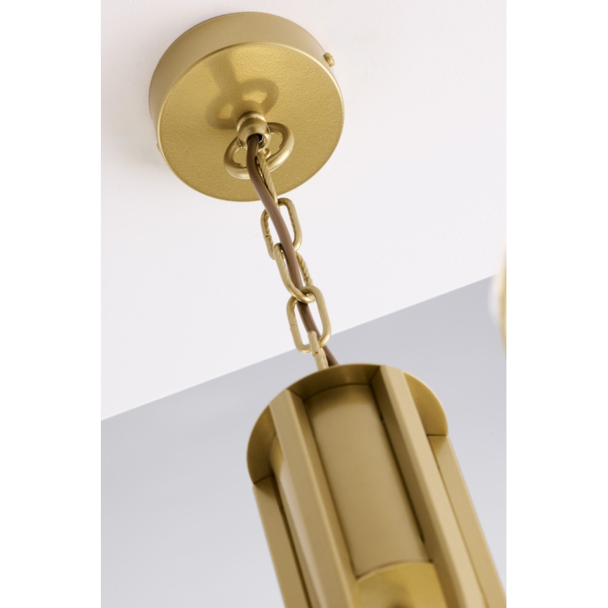 Jupiter 2098 - Luster na lancu ARTHUR 6xE27/15W/230V bijela/zlatna/s dekorom mramora