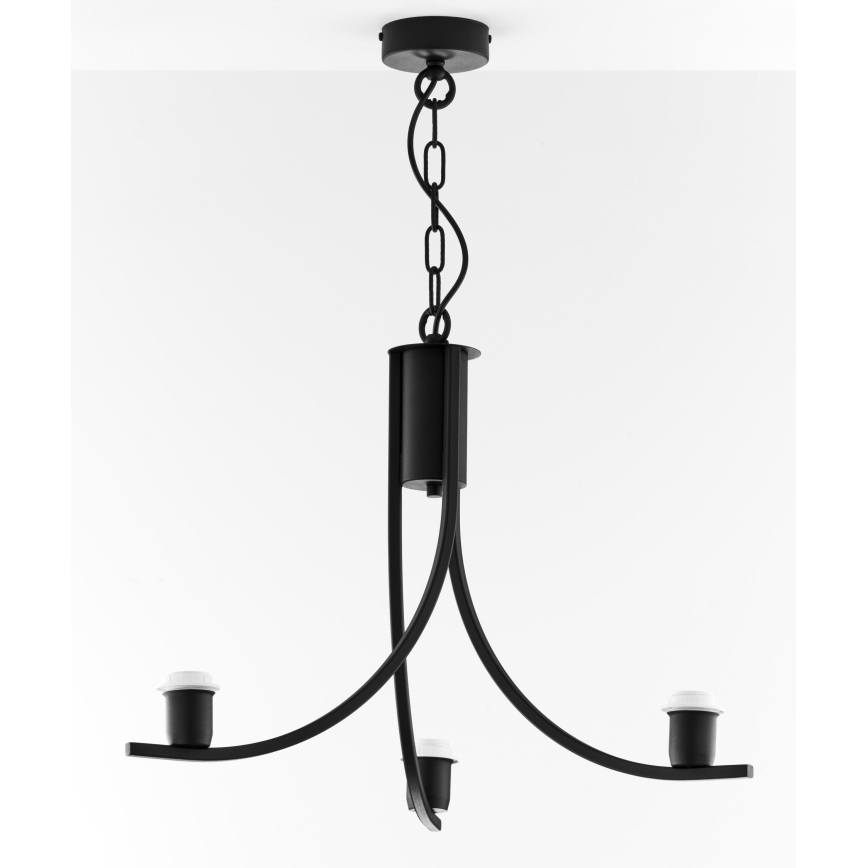 Jupiter 2099 - Luster na lancu ARTHUR 3xE27/15W/230V plava/crna