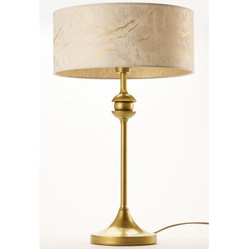 Jupiter 2112 - Stolna lampa KASZMIR 1xE27/15W/230V bijela/zlatna/dekor mramora