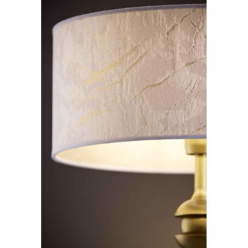 Jupiter 2112 - Stolna lampa KASZMIR 1xE27/15W/230V bijela/zlatna/dekor mramora