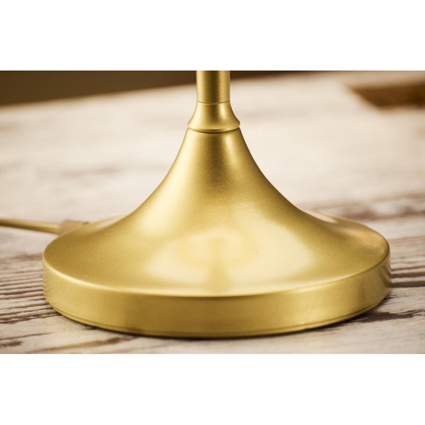 Jupiter 2112 - Stolna lampa KASZMIR 1xE27/15W/230V bijela/zlatna/dekor mramora