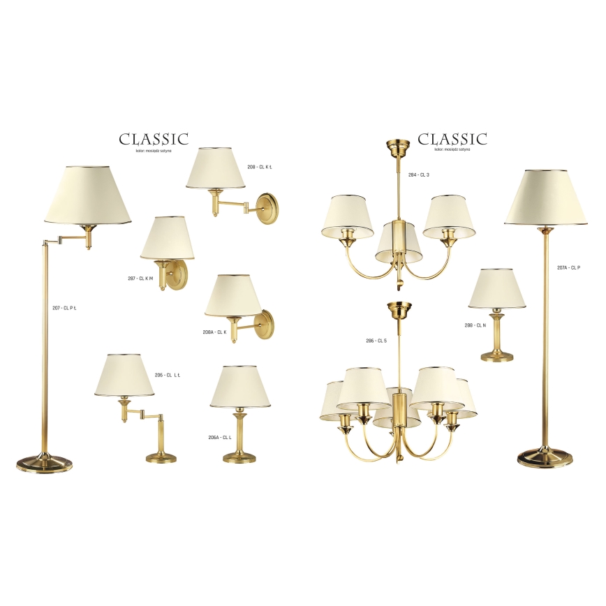 Jupiter 287 - CL K M - Zidno svjetlo CLASSIC 1xE27/60W/230V