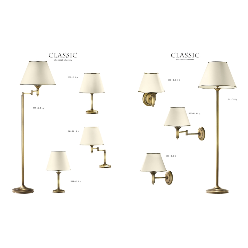 Jupiter 509 CL L p - Stolna lampa CLASSIC E27/60W/230V
