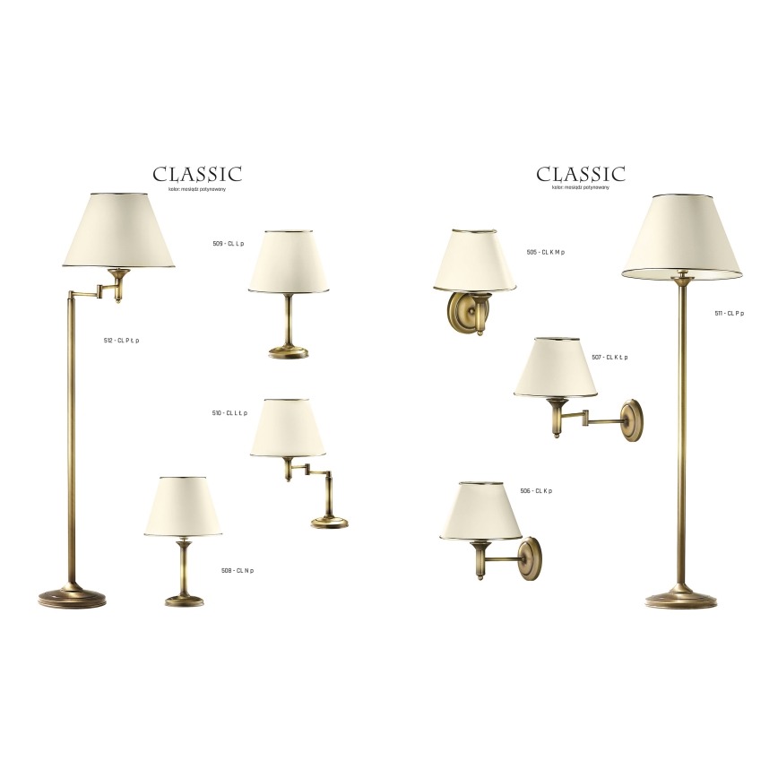 Jupiter 511 - CL P p - Stojeća lampa CLASSIC 1xE27/60W/230V
