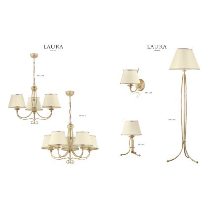 Jupiter 515 - LA-5-E - Viseći luster na lancu LAURA 5xE27/60W/230V