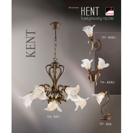 Jupiter 734 - KE5 - Luster viseći na lancu KENT 5xE14/40W