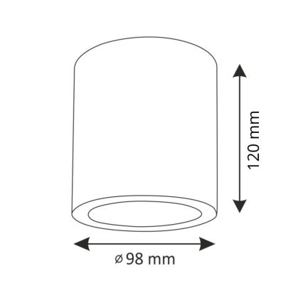 JUPITER LED RGBW dimabilno stropno svjetlo 1xE27/6,5W/230V 2700-6500K Wi-Fi Ø 9,8 cm crno