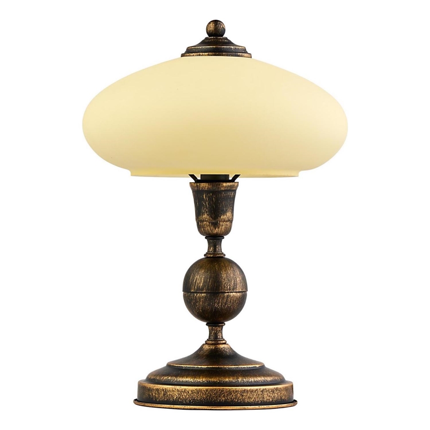 Jupiter - Stolna lampa BOLERO 1xE14/40W/230V bež/bronca/patina