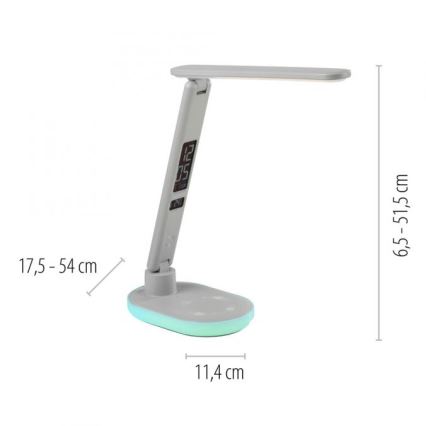 JUST LIGHT. 11018-16 - LED RGBW Regulirana dodirna stolna lampa s bežičnim punjenjem TINA LED/4W/230V bijela