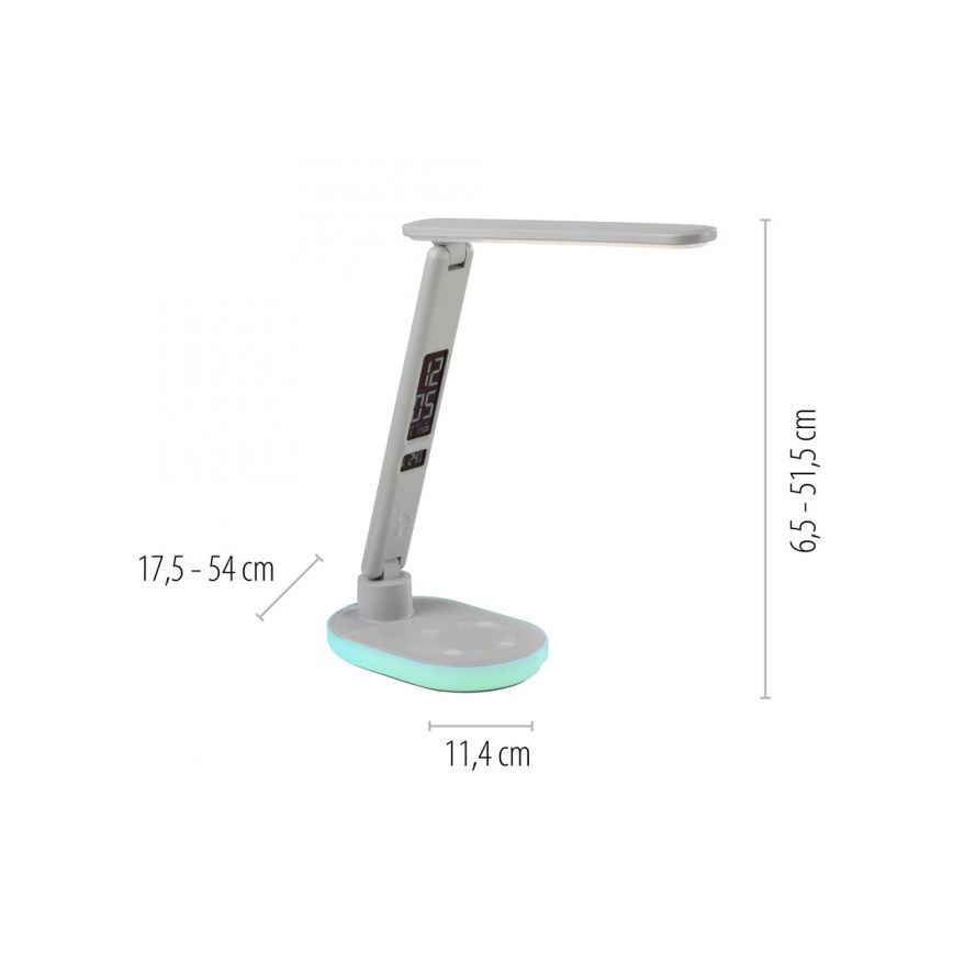 JUST LIGHT. 11018-16 - LED RGBW Regulirana dodirna stolna lampa s bežičnim punjenjem TINA LED/4W/230V bijela